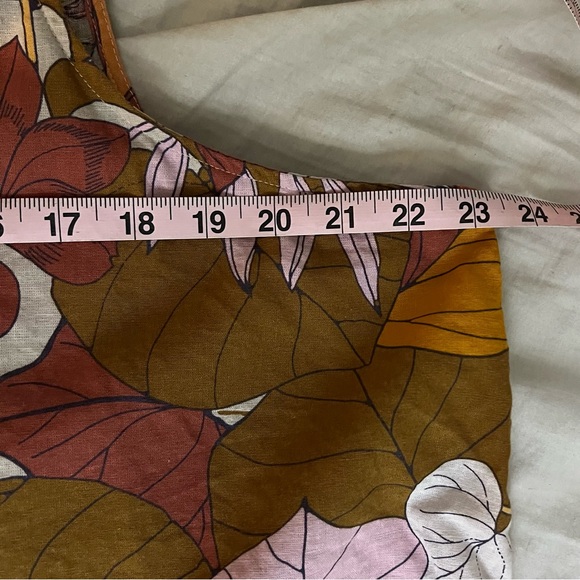 Cotton/Linen Floral Print Top - Picture 8 of 10